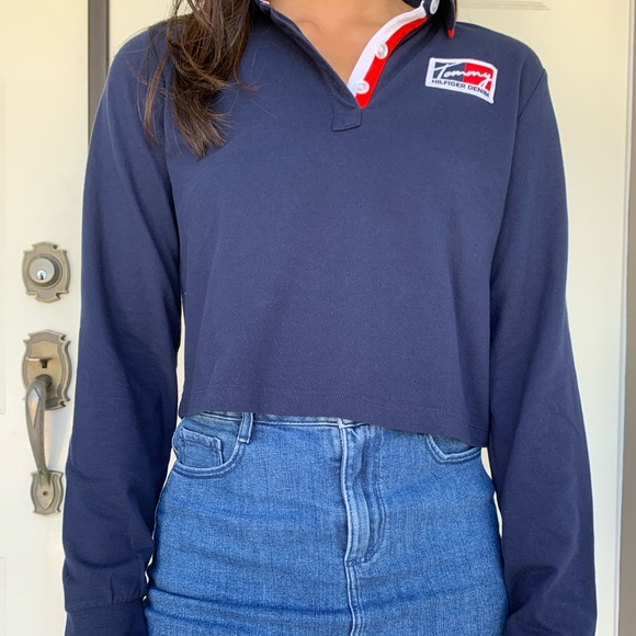 TOMMY HILFIGER CROPPED LONGSLEEVE - Picture 1 of 3